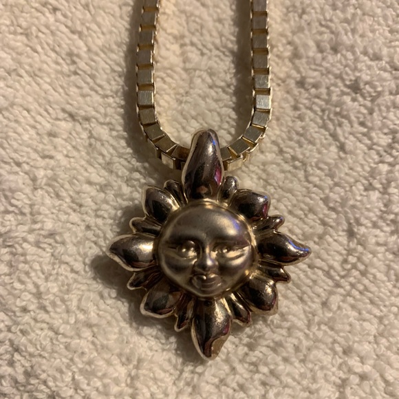 Sterling silver chain and pendant from Italy (stamped) - Picture 3 of 4